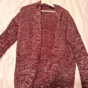 Women's Marled Open-Front Cardigan Sweater